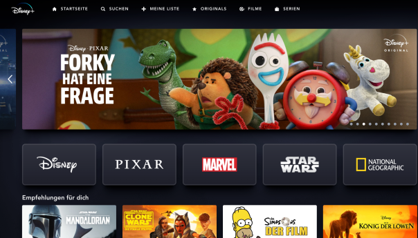 Netflix trifft amazon für ein Redesign? Nein - das ist Disney+! / Bild-Quelle: disneyplus.com